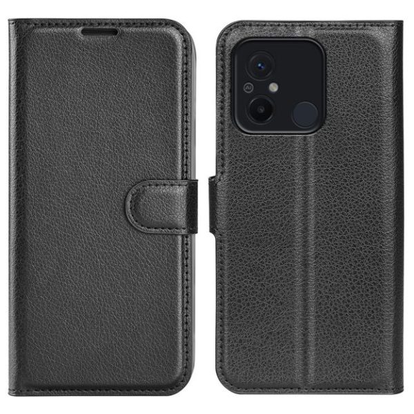 A&J Folio Case for Xiaomi Redmi 12C Black For Sale