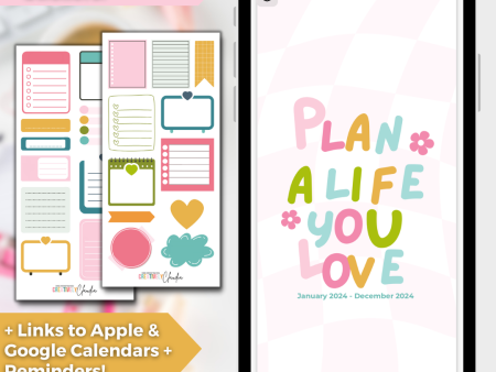 2024 Fully Hyperlinked Phone Planner (w  Links to Google & Apple Calendars + Reminders) Discount