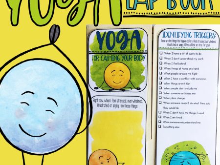 Yoga Lap Book with Yoga Poses for Calming Strategies School Counseling Hot on Sale