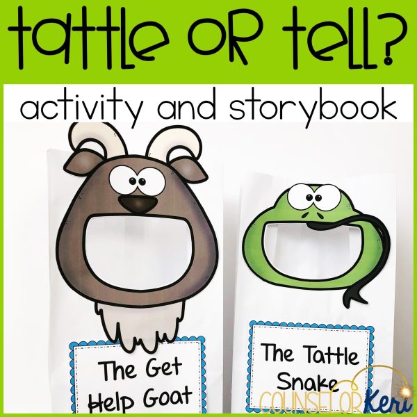 Tattling Activity Sort and Story Book for Elementary School Counseling on Sale