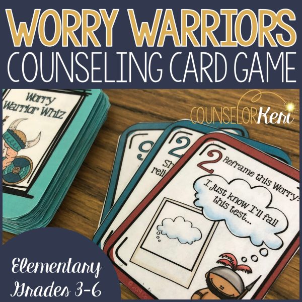 Worry Warriors Counseling Game: Worry Activities Card Game For Sale