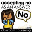 Accepting No Counseling Activity - Responding to No Lesson Kindergarten Counseling Cheap