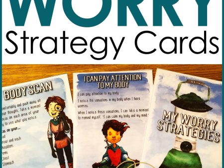 Worry Management Strategies: Worry Strategy Cards for School Counseling For Cheap