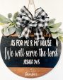 We Will Serve The Lord Round Doorhanger Cheap