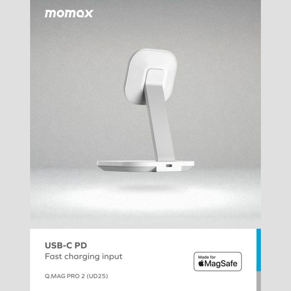 Momax Q.Mag Pro 2 2-in-1 MagSafe Wireless Charging Stand (UD25W) Cheap