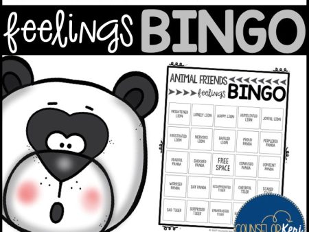 Animal Feelings BINGO Game for School Counseling Sale