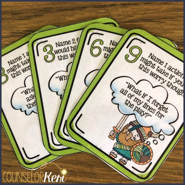 Worry Warriors Counseling Game: Worry Activities Card Game For Sale