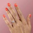 The Penelope Set With A 4 Carat Princess Moissanite Online Sale