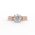 The Samantha Set With A 4 Carat Round Moissanite Sale