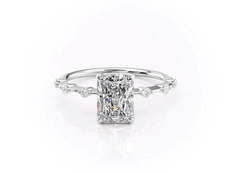 The Penelope Set With A 4.5 Carat Radiant Moissanite Cheap