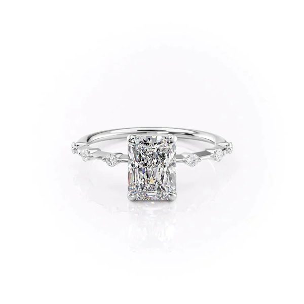 The Penelope Set With A 4.5 Carat Radiant Moissanite Cheap