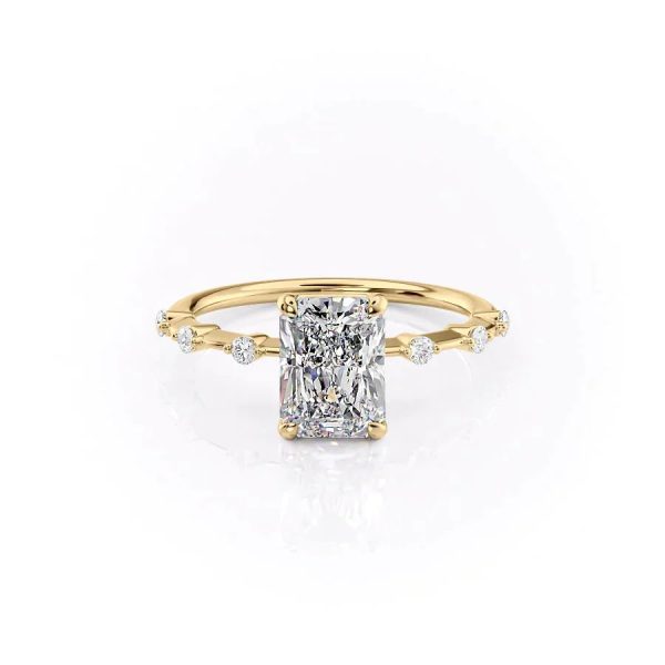 The Penelope Set With A 3 Carat Radiant Moissanite Fashion