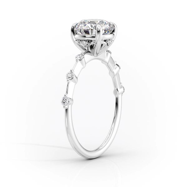 The Penelope Set With A 3 Carat Princess Moissanite Online Sale