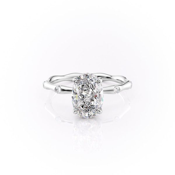 The Samantha Set With A 3.5 Carat Oval Moissanite For Discount