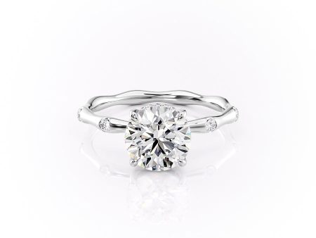 The Samantha Set With A 3.5 Carat Round Moissanite For Cheap