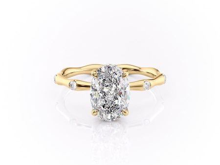 The Samantha Set With A 3 Carat Oval Moissanite For Cheap