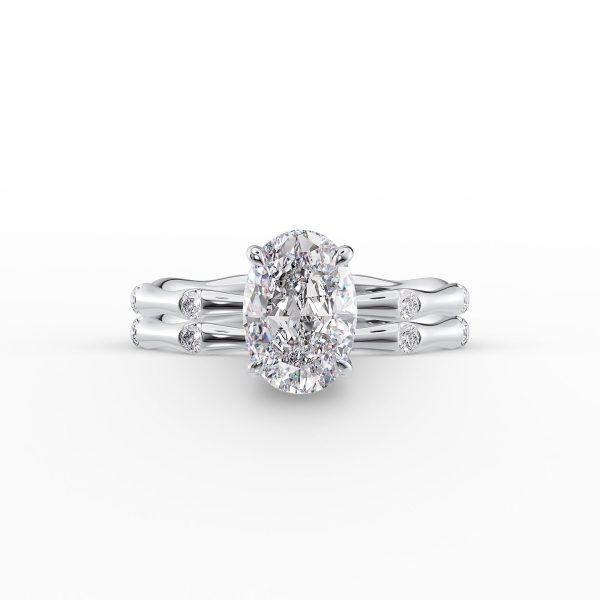 The Samantha Set With A 3.5 Carat Oval Moissanite For Discount