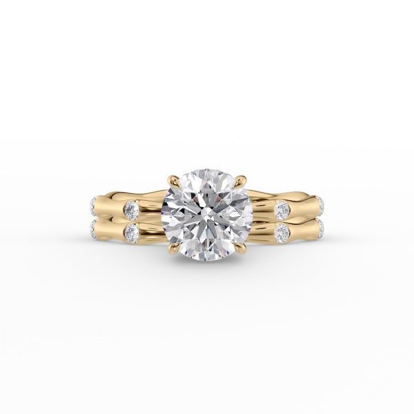 The Samantha Set With A 2 Carat Round Moissanite For Discount