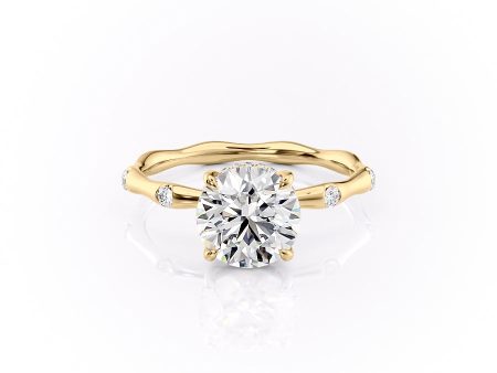 The Samantha Set With A 2 Carat Round Moissanite For Discount