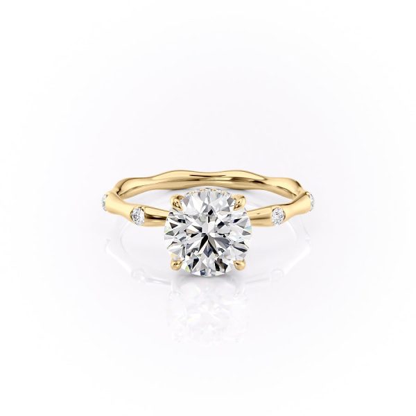 The Samantha Set With A 2 Carat Round Moissanite For Discount