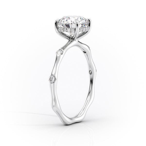 The Samantha Set With A 3.5 Carat Round Moissanite For Cheap