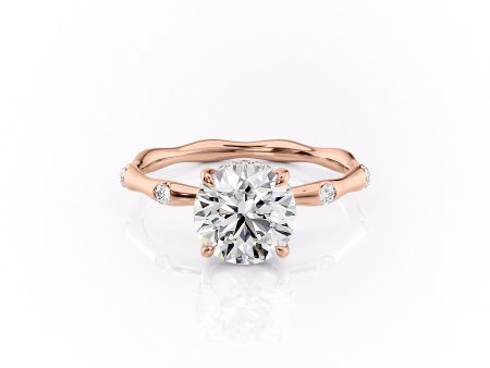 The Samantha Set With A 1.5 Carat Round Moissanite Cheap