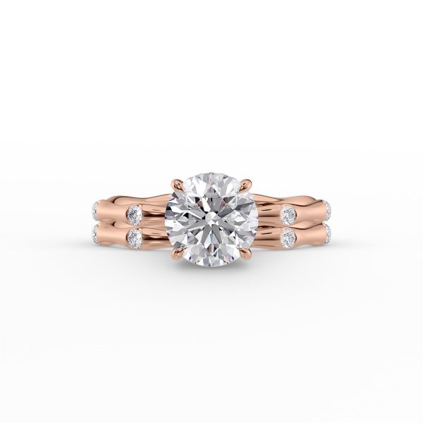 The Samantha Set With A 1.5 Carat Round Moissanite Cheap