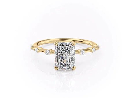 The Penelope Set With A 4 Carat Radiant Moissanite For Discount