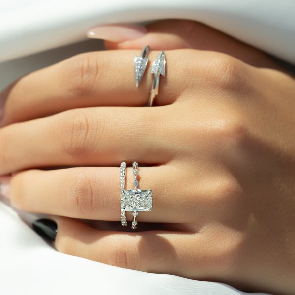 The Penelope Set With A 3.5 Carat Radiant Moissanite Sale