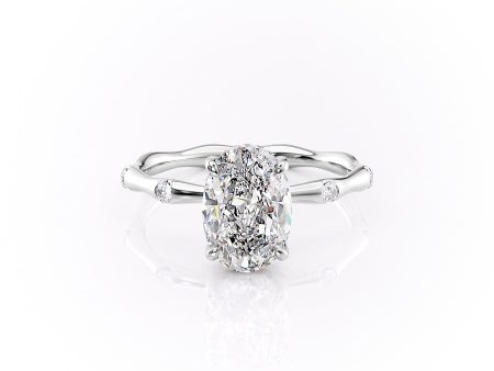 The Samantha Set With A 4.5 Carat Oval Moissanite Online