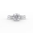 The Samantha Set With A 3.5 Carat Round Moissanite For Cheap