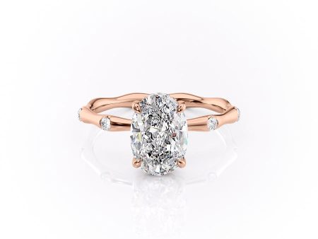 The Samantha Set With A 2.5 Carat Oval Moissanite Cheap